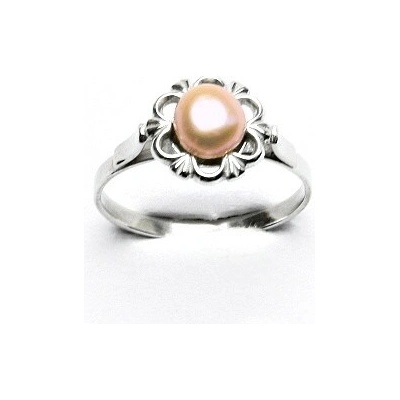 Čištín stříbrný přírodní říční perla růžová T 1525