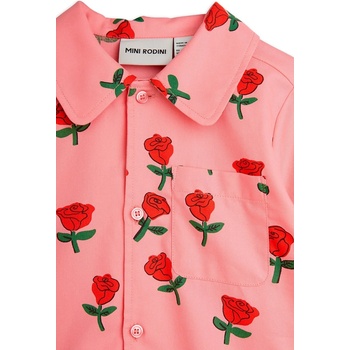 Mini Rodini Детска памучна риза Mini Rodini Roses (2512011628)