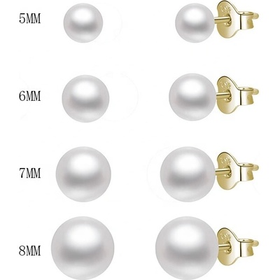 Olivie náušnice sladkovodné perly 5499 gold