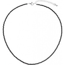 Pavona Náhrdelník s pravými black spinel kameny 42012.3 ocel