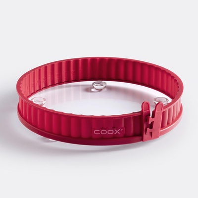 coox Силиконова форма за киш COOX със стъклена основа в червен цвят - Ø26 х h4 см (COOX 1609-301)
