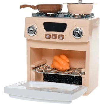 Mikro Готварска печка с фурна 18x15x9см на батерии с аксесоари със светлина и звук