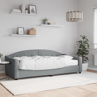 vidaXL Válenda s matrací světle šedá textil