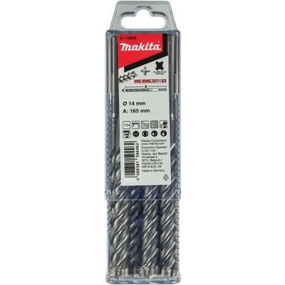 Sada vrtákov NEMESIS II SDS-PLUS 4-brit Ø14 x 165 mm, 10 ks MAKITA E-14869