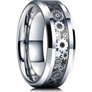 HARAHU Пръстен Wheels - Сребърен / 69mm KP32393