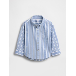 GAP Бебешка oversize риза с лого Oxford Big Shirt GAP GAP | Sin | Момчешки | 18-24 месеца