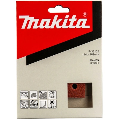 Brúsny papier 114 x 102 mm (suchý zips velcro, 6 otvorov) MAKITA P-33102