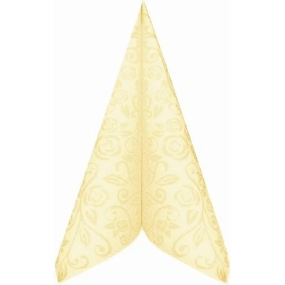 AIRLAID ubrousky z netkané textílie Premium dekor R béžové 40x40cm
