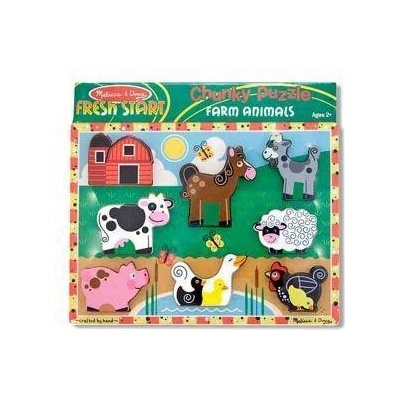 Melissa & Doug Дървен пъзел, Ферма Melissa and Doug, 000772137232