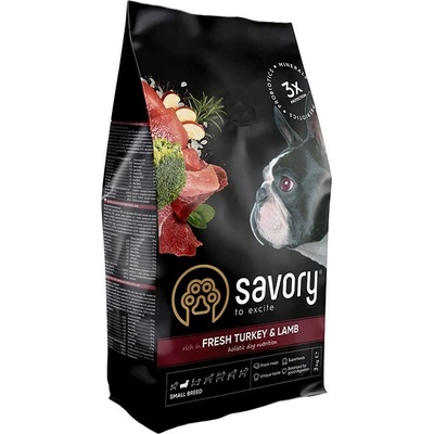 Savory Small Breed Fresh Turkey&Lamb 3 kg