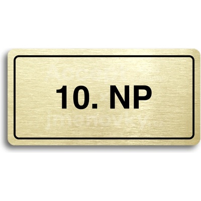 ACCEPT Piktogram 10. NP - zlatá tabulka - černý tisk