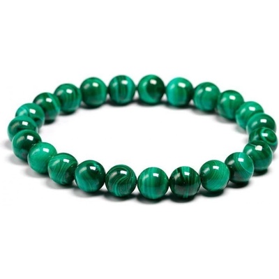 Prosperk náramek z minerálů Malachit korálky S1007