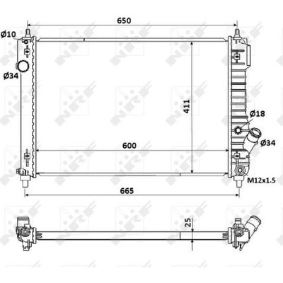 Chladič, chlazení motoru NRF 53903