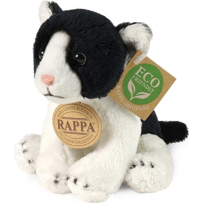 Eco-Friendly Rappa mačka sediaca čierno-biela 14 cm