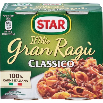 Sugo Star italské masové ragů na těstoviny Gran Ragu Classico 2 x 180 g – Zbozi.Blesk.cz