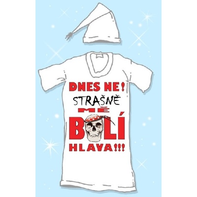 Dnes ne, strašně mě bolí hlava pánská noční košile kr.rukáv bílá
