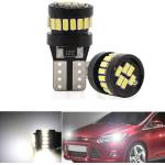  Комплект от 2 броя LED Лед Диодни Крушки За Габарит Т10 W5W 24 SMD 12V Canbus - Error free Без грешки Бяла Светлина в бл