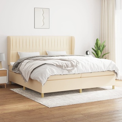 vidaXL 11461.3128714 Boxspring postel s matrací krémová textil