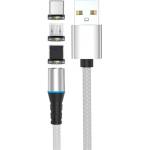 Stansson 1 м кабел с магнитна глава 3в1 microUSB/Type-C/Lightning с оплетка CL-158 (CL-158)