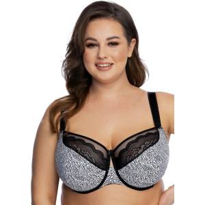 Gaia Макси сутиен с полуподплатени чашки в черен и бял цвят teona 1152model3302 sale - , размер 85 l