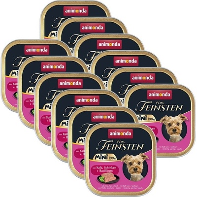 Animonda Vom Feinsten Adult Mini teľacie šunka a bazalka 12 x 100 g