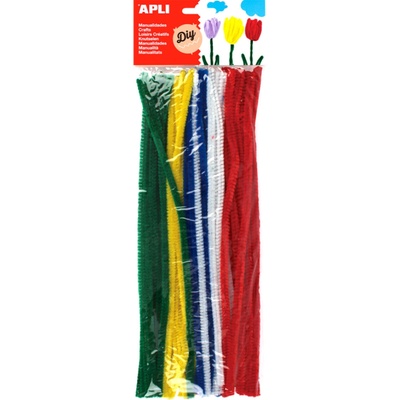 APLI, plyšový modelovací drát, 30cmx6mm, 50 ks Varianta: A13065 barevný mix