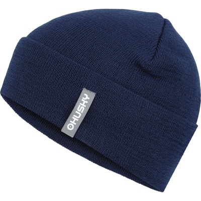 Husky Detská merino čiapka Merhat 6 dark blue