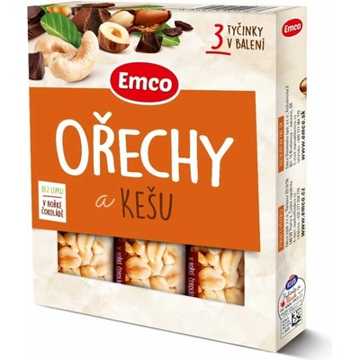 Emco Tyčinka Orechy a kešu 3 x 35 g