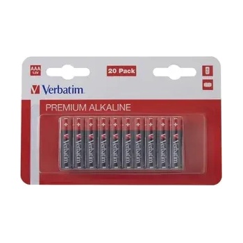 Image 1 of Verbatim Батерия, Verbatim ALKALINE BATTERY AAA 20 PACK (HANGCARD) (49876)
