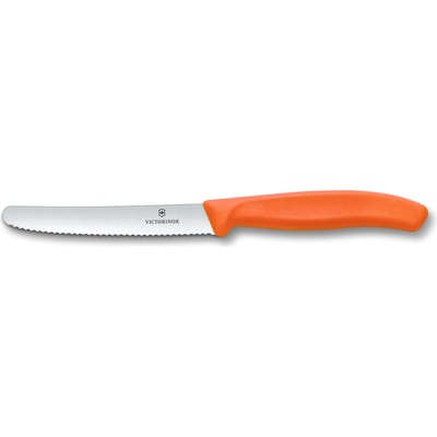Victorinox 6.7839.C1 nôž na paradajky a salámu 11 cm zúbkovaná oblá čepeľ oranžový