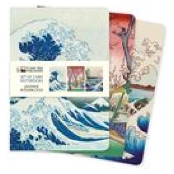 Flame Tree Publishing Japanese Woodblocks Set of 3 Midi Notebooks