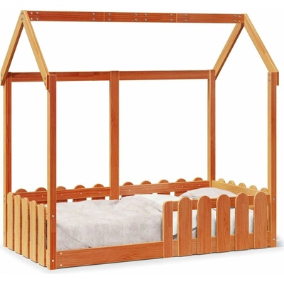 vidaXL 850700 Dětská domečková postel Hnědá