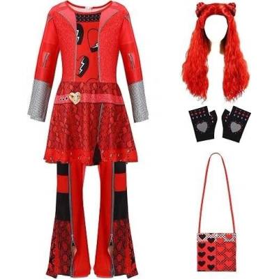 Kostým Red Descendants 4 Rise of Red Kombinéza pre deti 4-dielna 160