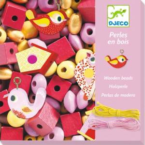 DJECO Творчески комплект Djeco - Създай бижута с птички, 450 мъниста (DJ09809)
