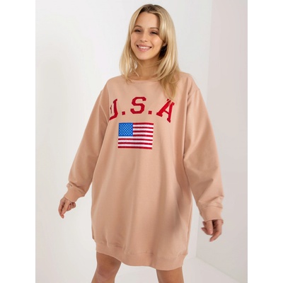Mikinové šaty USA VI-BL-3192.23P beige