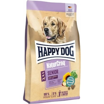 Happy Dog Natur Croq Senior - храна за възрастни кучета от всички породи, над 8 години, с пилешко, риба, говеждо, 4 кг, Германия - 60533