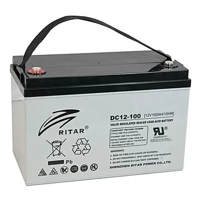 Ritar Оловна AGM Deep cycle батерия RITAR (DC12-100), 12V, 100Ah, F12/M8, За соларни системи (RITAR-DC12-100)