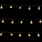 Aigostar - LED външен коледен гирлянд 100xLED/8 режима 3xAA 10m IP44 топла бяла светлина звезди (AI2153)
