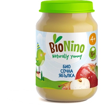 BioNino Био Пюре Ябълка, 4+М 190гр (4203)