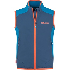TROLLKIDS Детски софтшел елек Trollkids Kid's Balestrand Vest Windproof vest - Mystic Blue / Summernight Blue - размер 176 (EU) (753-0000-0520)