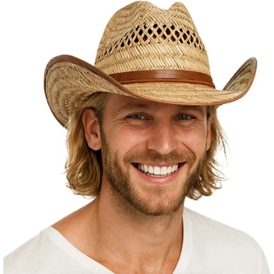 Fiebig Headwear since 1903 Slaměný klobouk Western Texas westernový klobouk – Zboží Dáma