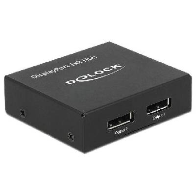 Сплитер DeLock, DisplayPort 1.2 Splitter 1 x DisplayPort in - 2 x DisplayPort out 4K (87691)