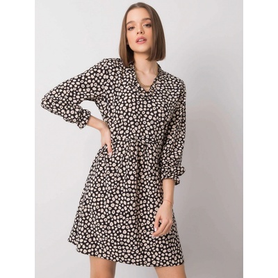 Dámske šaty s béžovými bodkami WN-SK-R817.66 black