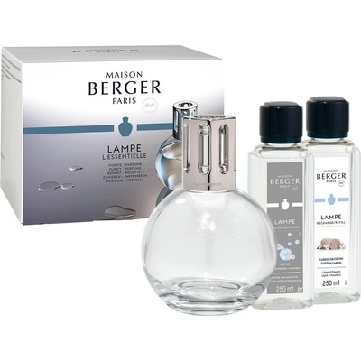 Maison Berger Paris darčekové balenie katalytická lampa Essential Round Bavlnená starostlivosť 250 ml So Neutral 250 ml