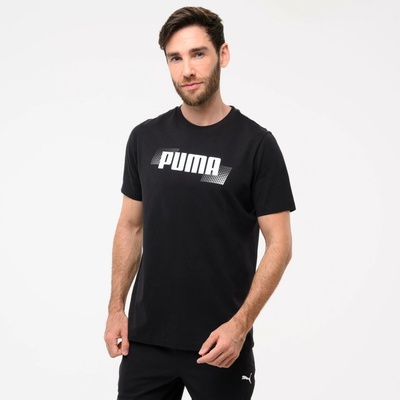 Puma s krátkym rukávom čierne