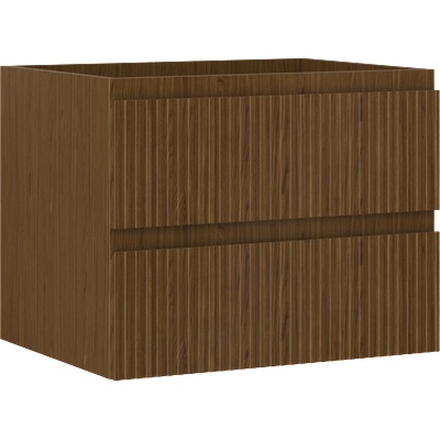 Mexen Rivel шкаф за баня под мивка 60 cm, 2 чекмеджета, рифеловано, орех - 91A20-06047-2-BFF86 (91A20-06047-2-BFF86)