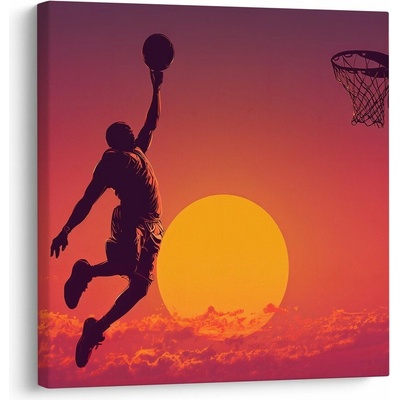 Obraz slam dunk při západu - 70x70