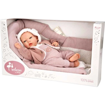 Arias Кукла-бебе Аrias - Жада с вълнен розов костюм, 40 cm (ARI98164)