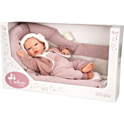 Arias Кукла-бебе Аrias - Жада с вълнен розов костюм, 40 cm (ARI98164)