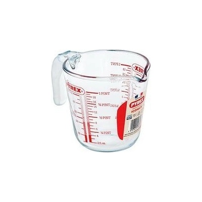 Sklenená odmerka s lievikom PYREX 500ml